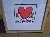 Kunst in kader keith haring h 540 mm op b 540 mm - afbeelding 1 van  3