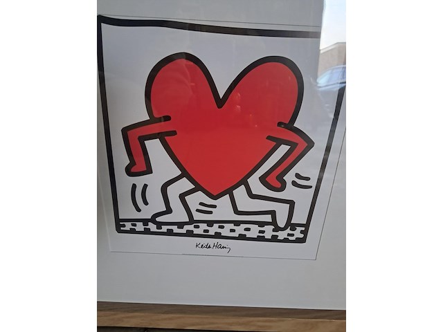 Kunst in kader keith haring h 540 mm op b 540 mm - afbeelding 2 van  3