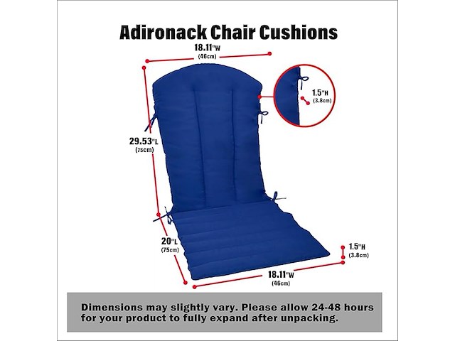 Kunste meubelkussens (marineblauw) - afbeelding 2 van  4