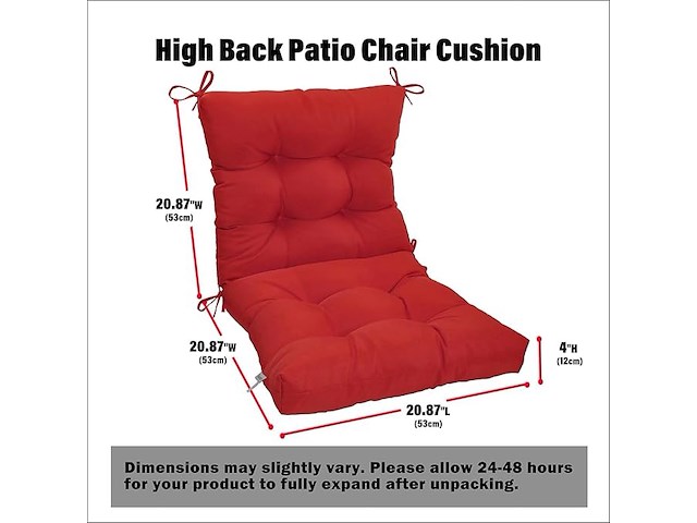 Kunste zitkussens (rood) - afbeelding 3 van  3