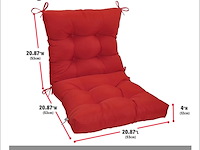 Kunste zitkussens (rood) - afbeelding 3 van  3