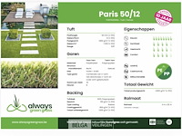 Kunstgras paris - afbeelding 4 van  4