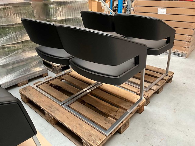 Kunstlederen design vergaderstoel (6x) - afbeelding 5 van  5