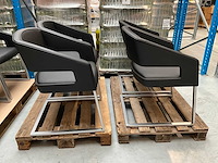 Kunstlederen design vergaderstoel (6x) - afbeelding 3 van  5