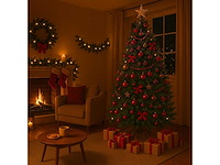 Kunstmatige kerstboom, 180 cm, pvc-naalden, houten standaard, opbergtas, natuurlijke groene spar - afbeelding 1 van  5