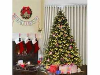 Kunstmatige kerstboom 225 cm met 61 dennenappels en led-verlichting - afbeelding 4 van  11