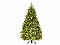 Kunstmatige kerstboom 225 cm met 61 dennenappels en led-verlichting - afbeelding 9 van  11