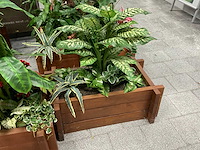 Kunstplant in plantenbak (2x) - afbeelding 2 van  2