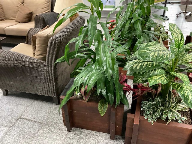 Kunstplant in plantenbak (2x) - afbeelding 3 van  4