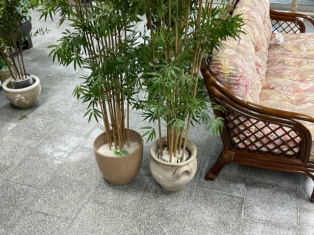 Kunstplant met pot (2x) - afbeelding 1 van  1