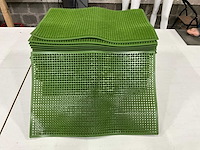 Kunststof deurmat groen 58 x 38,5 cm (35x) - afbeelding 1 van  3