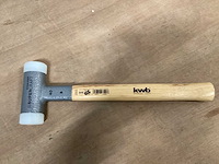 Kunststof hamer met houten steel (15x) - afbeelding 1 van  4