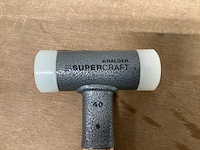 Kunststof hamer met houten steel (15x) - afbeelding 3 van  4