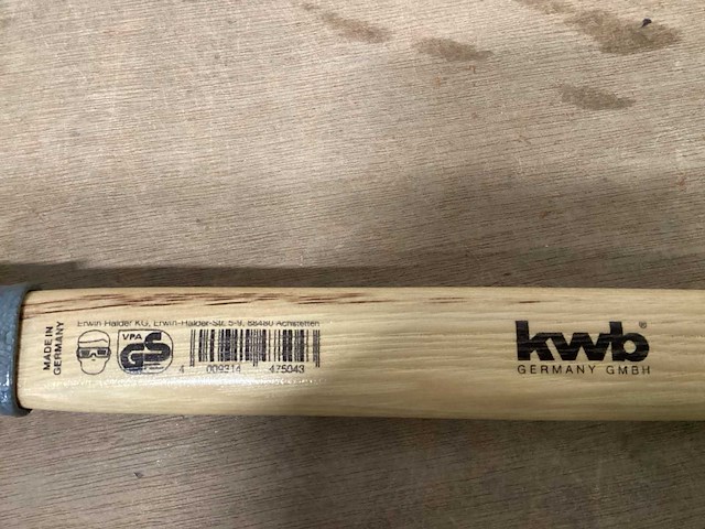 Kunststof hamer met houten steel (15x) - afbeelding 4 van  4