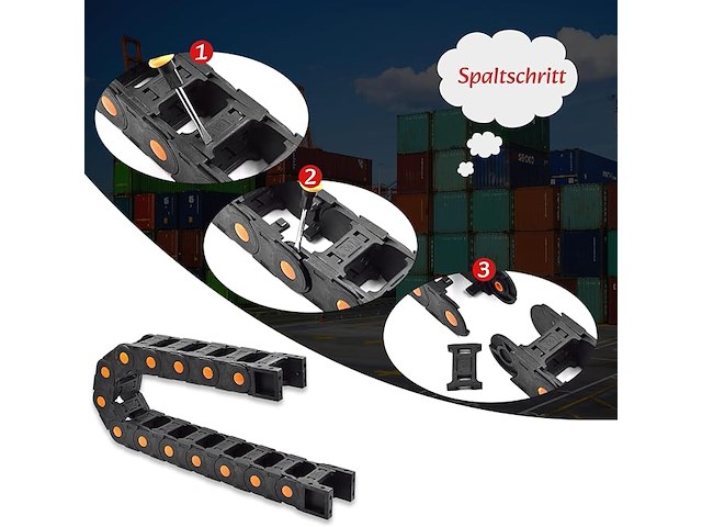 Kunststof kabelgeleider voor sleepkettingen - afbeelding 6 van  6