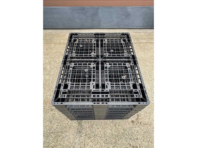 Kunststof pallet 1000x1200x120mm - open dek (10x) - afbeelding 1 van  1