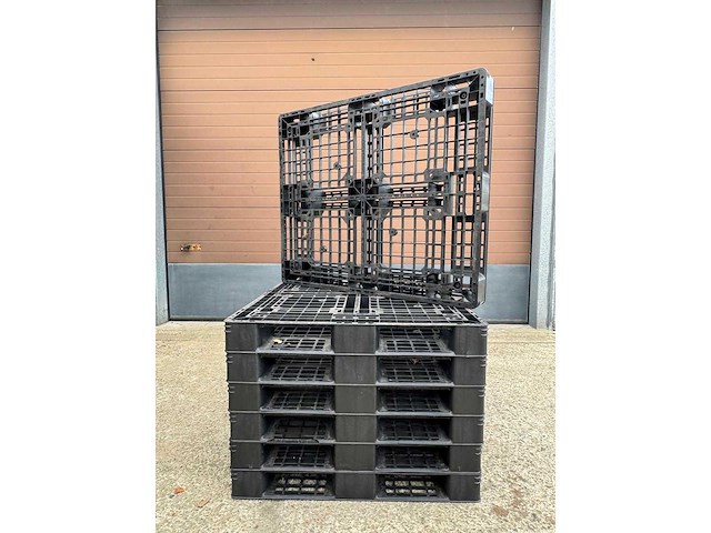 Kunststof pallet 1000x1200x120mm - open dek (10x) - afbeelding 1 van  3