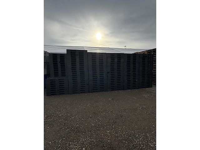 Kunststof pallet 1000x1200x120mm - open dek (10x) - afbeelding 2 van  2