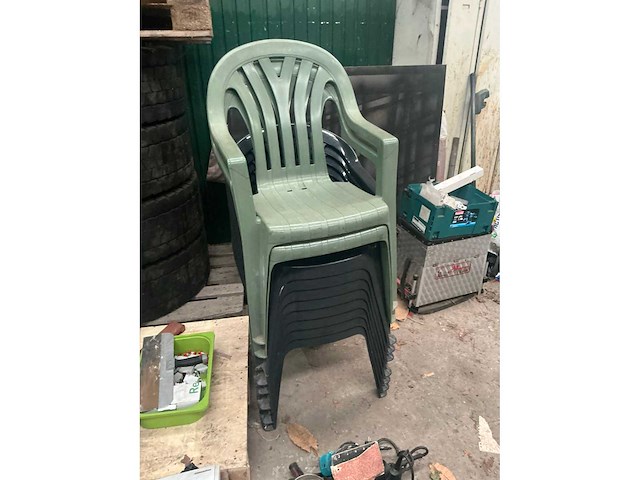 Kunststof terrasstoel (10x) - afbeelding 1 van  3