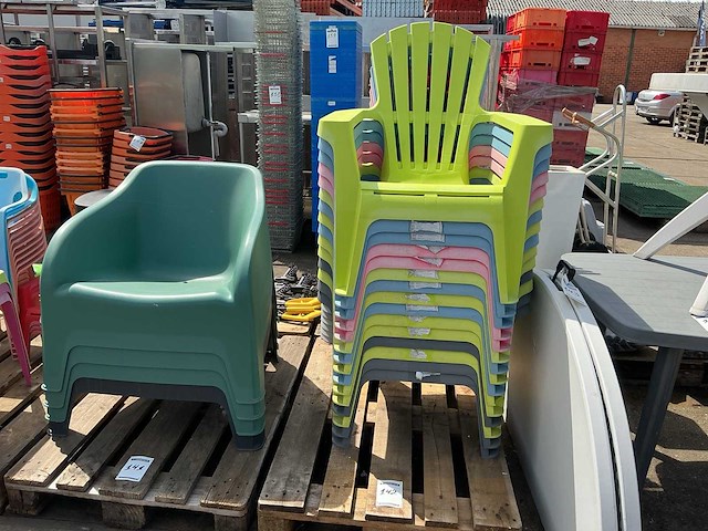 Kunststof tuinstoelen (15x) - afbeelding 3 van  3