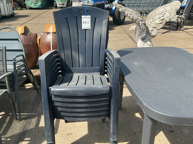 Kunststof tuintafel+stoelen - afbeelding 2 van  3