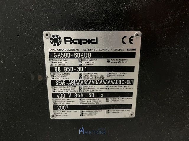 Kunststofgranulator rapid g500-60kub met transportband en metaaldetector - afbeelding 4 van  51
