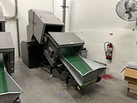 Kunststofgranulator rapid g500-60kub met transportband en metaaldetector