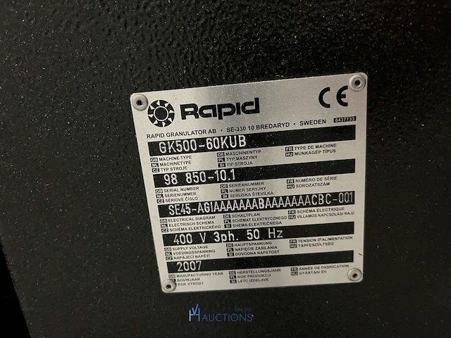 Kunststofgranulator rapid g500-60kub met transportband en metaaldetector - afbeelding 14 van  52