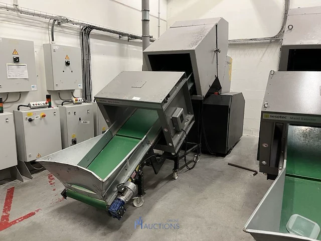 Kunststofgranulator rapid g500-60kub met transportband en metaaldetector - afbeelding 34 van  52