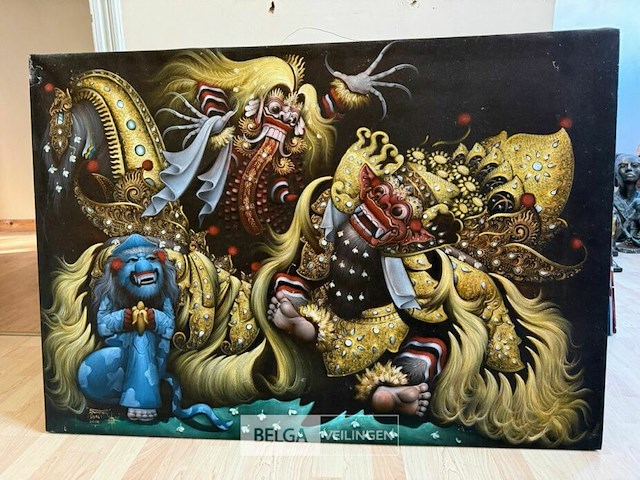 Kunstwerk batik - afbeelding 1 van  5