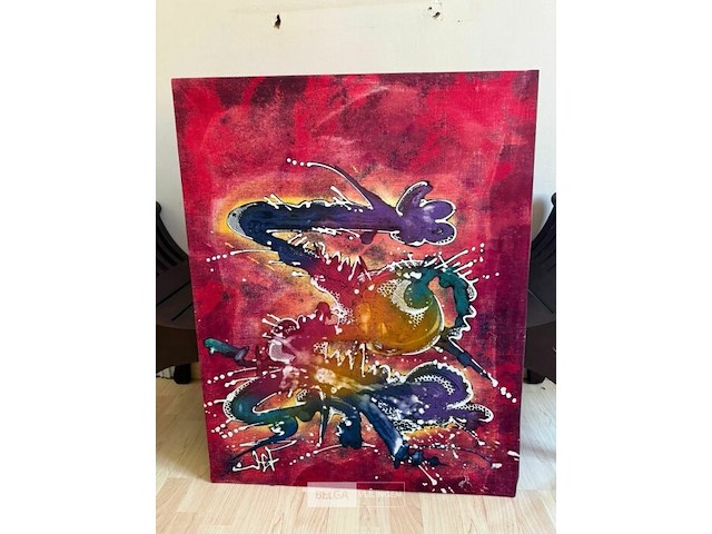 Kunstwerk batik - afbeelding 1 van  3