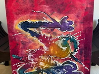 Kunstwerk batik - afbeelding 1 van  3