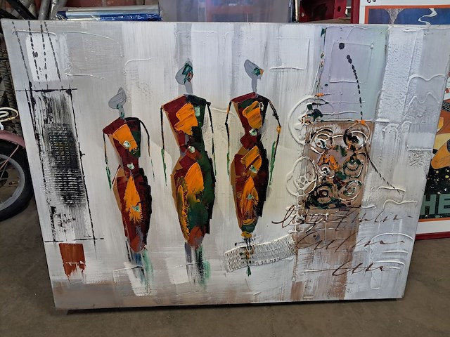 Kunstwerk op doek b 800 mm h 60 mm - afbeelding 1 van  4