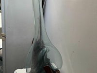 Kunstwerk teakwortel met geblazen glas - afbeelding 2 van  3