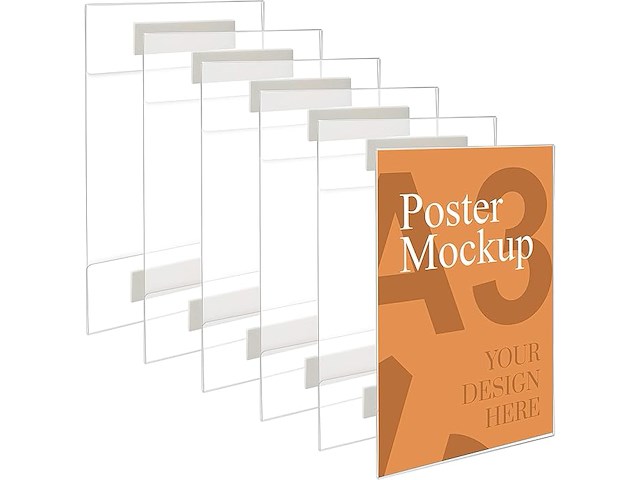 Kurtzy a3 adhesieve muur poster houders (6pak) - afbeelding 1 van  3