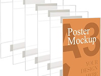 Kurtzy a3 adhesieve muur poster houders (6pak) - afbeelding 1 van  3