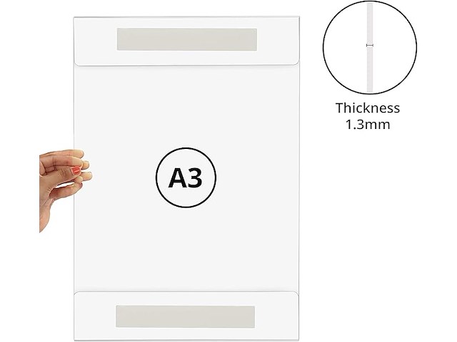 Kurtzy a3 adhesieve muur poster houders (6pak) - afbeelding 2 van  3