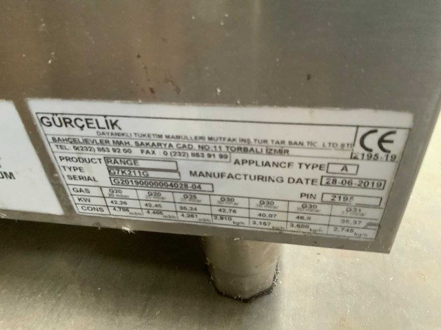 Kusina g7k211g gasgestookt fornuis - afbeelding 7 van  7