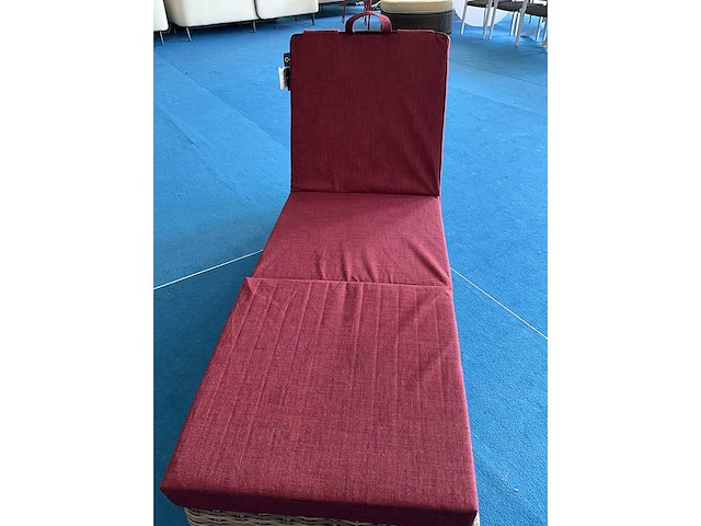 Kussen ligbed - bordeaux -60x180cm - afbeelding 1 van  4