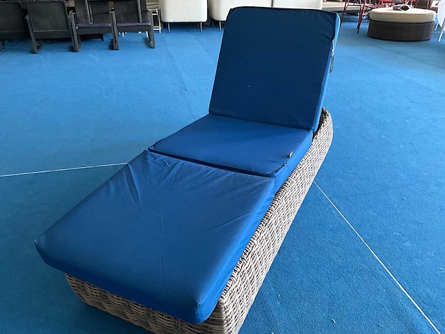Kussen voor ligbed- 60x180cm - blauw - 2st - afbeelding 1 van  3