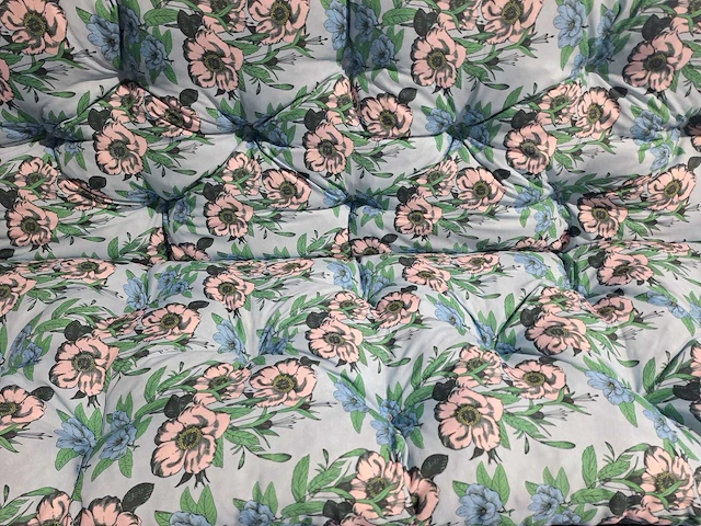 Kussen voor tuinbank 100x150cm - bloemenmotief - afbeelding 1 van  2