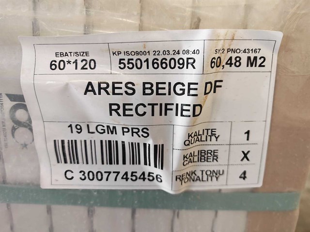 Kutahya ares beige mat 60x120 cm tegel 181,44 m² - afbeelding 12 van  13
