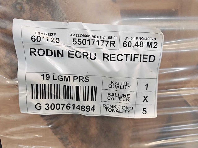 Kutahya rodin ekru mat 60x120 cm vloertegel 58,32 m² - afbeelding 7 van  7