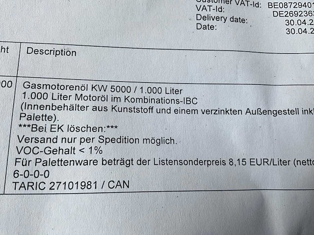 Kw energie kw5000-e motorolie (20 liter) - afbeelding 4 van  4