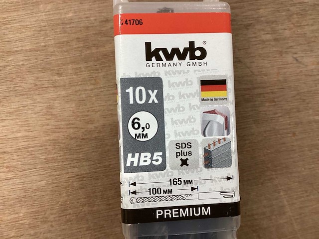 Kwb 241706 betonboor 6mm sdsplus, koker 10 stuks (8x) - afbeelding 2 van  4