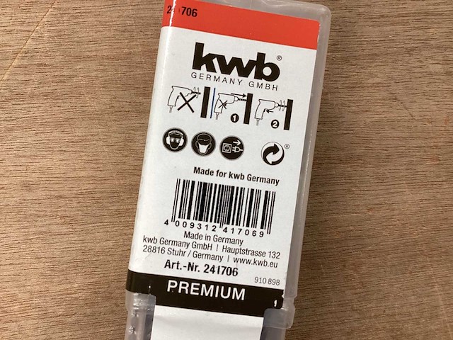 Kwb 241706 betonboor 6mm sdsplus, koker 10 stuks (8x) - afbeelding 3 van  4