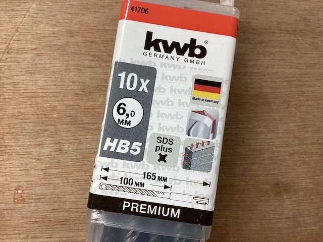 Kwb 241706 betonboor 6mm sdsplus, koker 10 stuks (8x) - afbeelding 4 van  4