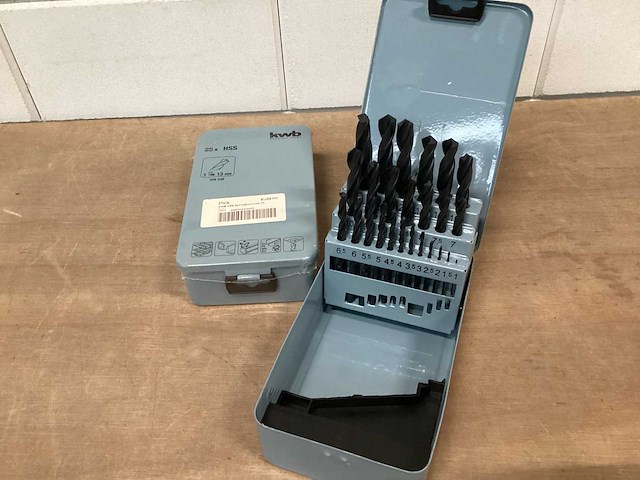 Kwb 25 delige borenset in cassette (2x) - afbeelding 1 van  4