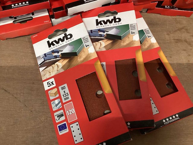 Kwb 818412 schuurpapier 80 x 133, 5 pack (50x) - afbeelding 2 van  6