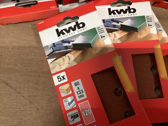 Kwb 818412 schuurpapier 80 x 133, 5 pack (50x) - afbeelding 3 van  6